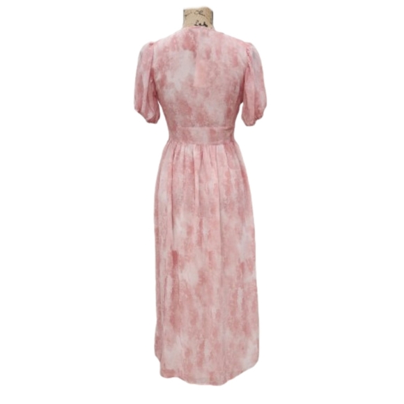 Cara Loren Floral sheer Layered Button Up Dress, Womens XS - Picture 3 of 12